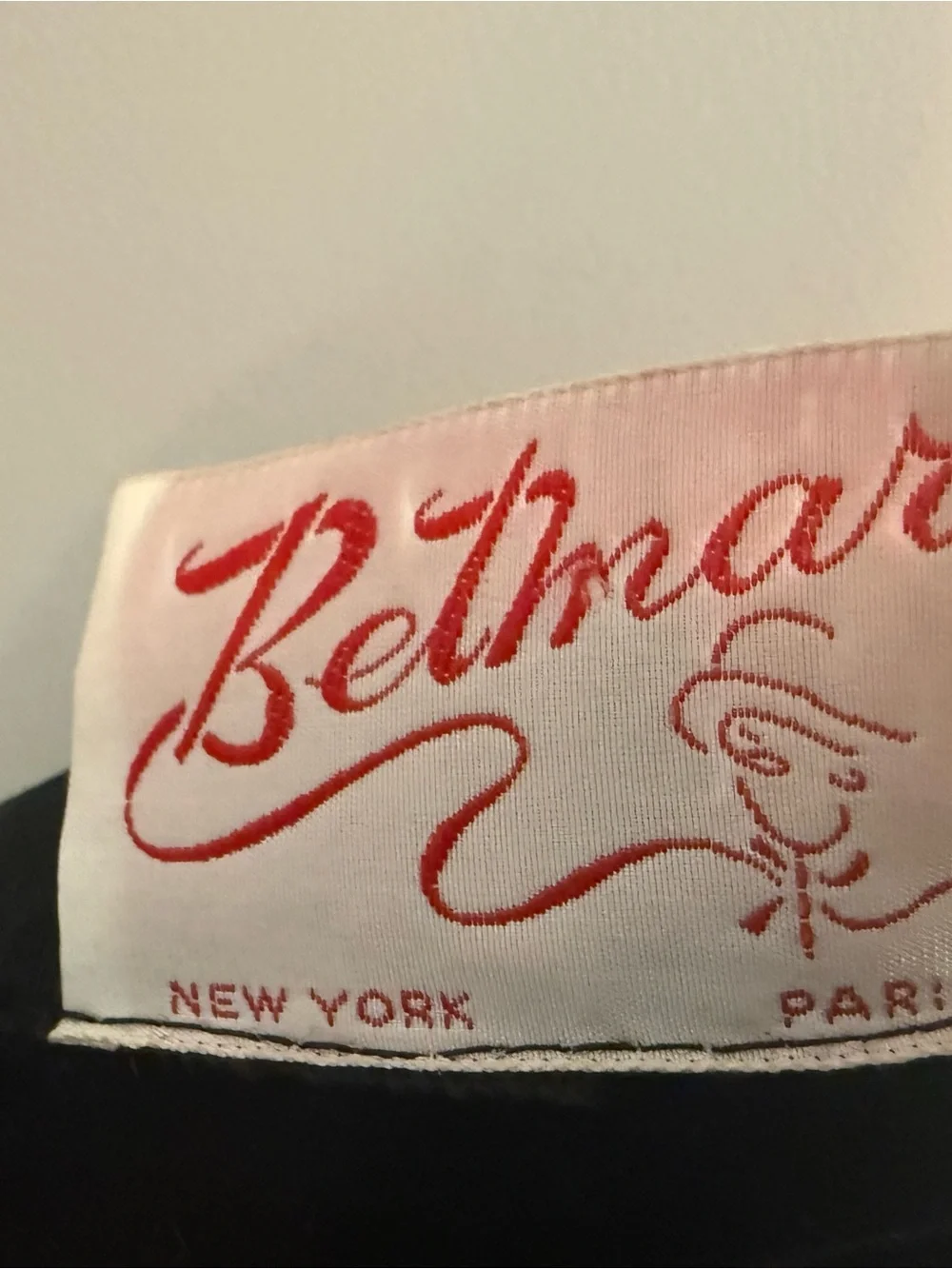 Vintage Belmar Black Velvet Newsboy/Cabbie Hat